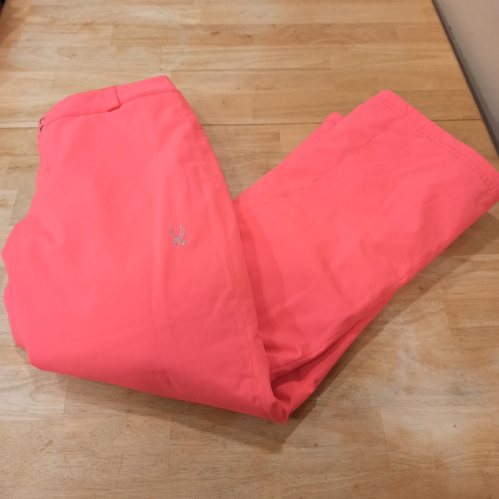 SPYDER WOMENS SKI INSULATED WATERPROOF BRIGHT PINK Pants SIZE 12